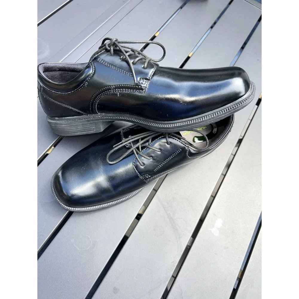 Nunn Bush KORE Comfort Gel Men's Black Leather Oxford Dress Shoes Size 13 M